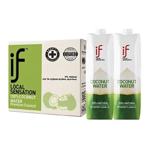 Thai imported Coconut Water 1L X 12 Bottles Per Case Natural Electrolyte Drink 100% Coconut Water 365 Day Shelf