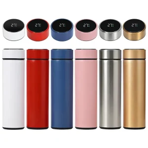 Thermal Vacuum Flask Double Wall Stainless Steel Led Temperature Display Smart Water Bottle for Business Use