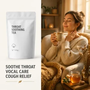 Throat Soothing Herbal Tea Voice Recovery and Lung Support Tea Bag for Instant Relief 14 Bags