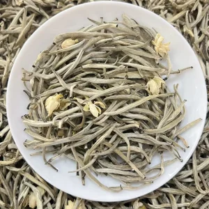 Top Quality Jasmine Green Tea Fragrant Needles Drifting Snow Jasmine Tea with White Bud Jasmine Flavor Tea
