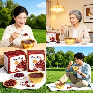 Traditional Chinese Wellness Instant Meal Replacement Porridge Five Red Raw Materials for Children Adults Supermarket