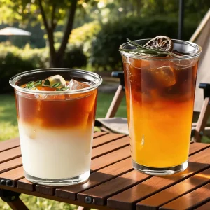 Transparent 350ml 365ml Wide Mouth Glass Coffee Cup Mug Empty Latte Milk Glass Cups