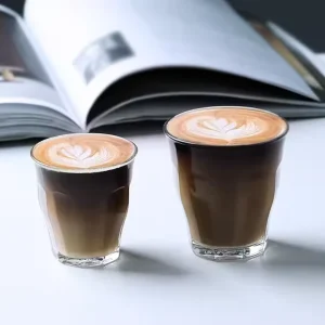 Transparent Tempered Glass Cup Heat-Resistant Latte Pullflower Concentrated Coffee Tea & Espresso Supplies