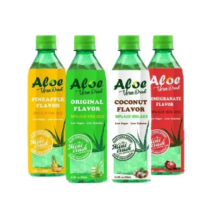Tropical Fruit Drink Flavored Aloe Vera Puree Low Fat Healthy Drink 500ml Bottle Natural Aloe Pulp Beverage Daily Refreshment