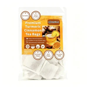 Turmeric Cinnamon Ginger Herbal Tea Stand Up Pouch Real Ingredients Visible Bold & Aromatic Warming Blend OEM Factory Direct