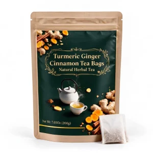 Turmeric Ginger Cinnamon Tea Bags Improve Digestion Support Brain Natural Ingredients Turmeric Ginger Herbal Tea