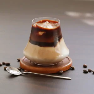 Unique Design Luxury Latte Coffee Cup Vintage Espresso Iced Americano Glass Cup Creative Design