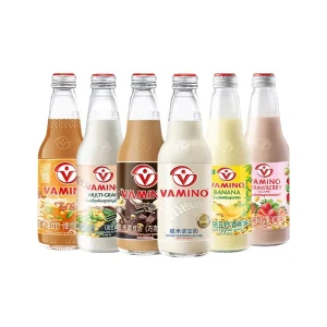 VAMINO Soy Milk Beverage Imported Thailand 300ml 24 Bottles Plant Based Protein Grainy Flavor Room Temperature Storage