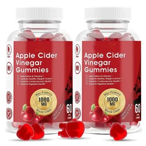 Vegan Apple Flavor Apple Cider Vinegar Gummies with Mother Adult Vitamins Beauty Skin Care
