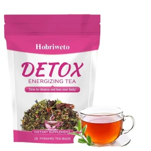 Vegan Detox & Weight Loss Herbal Tea Natural Green Tea with Dandelion Rose Peach Supports Digestion & Wellbeing 28 Tea Bags