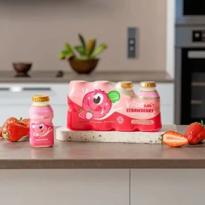 Viloe Life Protein Yogurt Drink All Ages Strawberry Flavor Lactic Acid Bacteria Milk Supports Digestion Gut Health Bottle