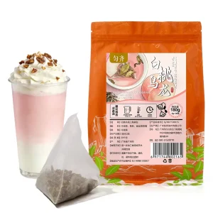 White Peach Oolong Tea 180g 6g Pyramid Bags Bulk Box for Restaurants & Hotels