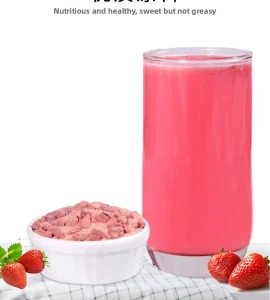 Wild Strawberry Milk Big Fruit Instant Milk Tea Powder Brewing Drink Freeze dried Pulp Granules 900g Mango Banana Yellow Peach