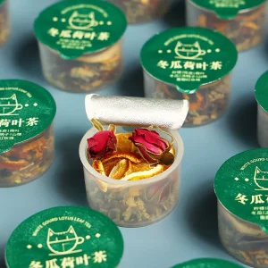 Winter Melon Lotus Leaf Herbal Tea Organic Health Slimming Diuretic Detox Vacuum Pack Cup Bulk Can OEM Accepted