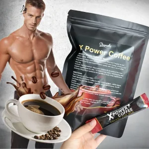 XPower Coffee Mens Energy Black Powder Premium Fat Burn Supplement Cold Brew Instant Focus Workplace Gym Boos