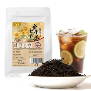 YUN QI Golden Peony Black Tea Base Special Seasoning Lemon Fragrant Loose Brewing Fermented Health Grade 500g Bag for Milk Tea