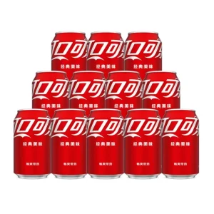 of Cooca Cola 330ml Canned Carbonated Beverage Classic Modern Cans Original Flavor 330ml